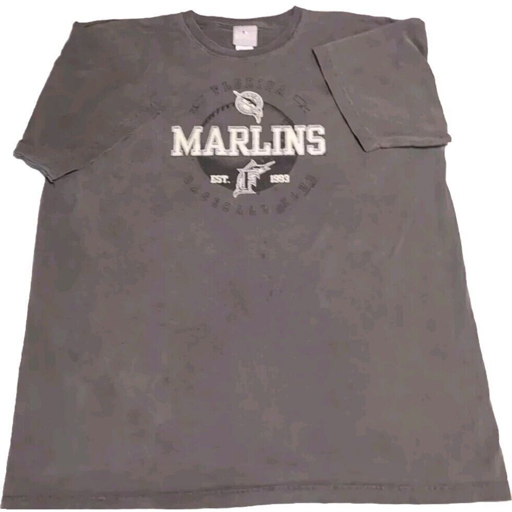 VF Imagewear MLB Florida Marlins Black Tshirt Size XL
